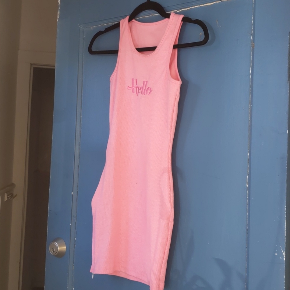 pink mini dress
